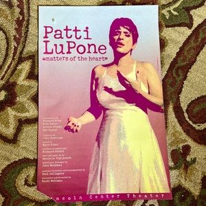 Patti LuPone   "Matters of the Heart"  2000  Lincoln Center Poster ORIGINAL RARE